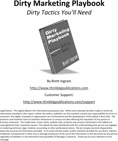 Product picture Dirty Marketing eBook - Make Money Online
